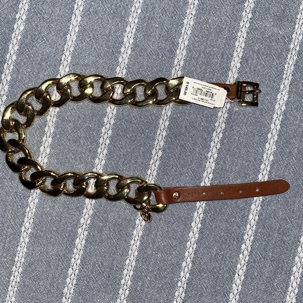 Michael Kors Gold Tone Chain Wrap Bracelet New $145